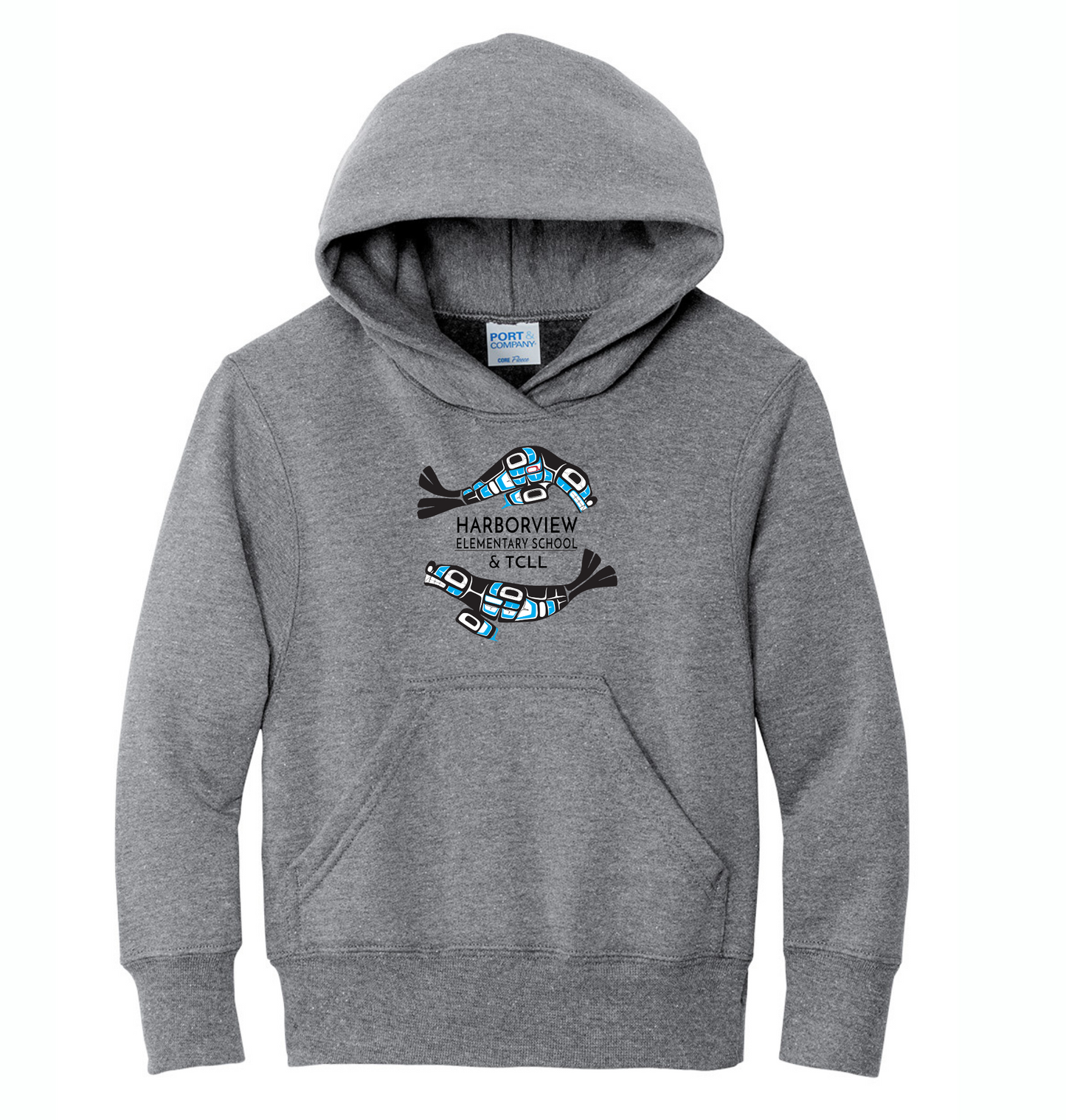 Harborview Elementary Pullover Hoodie with Full Front Print