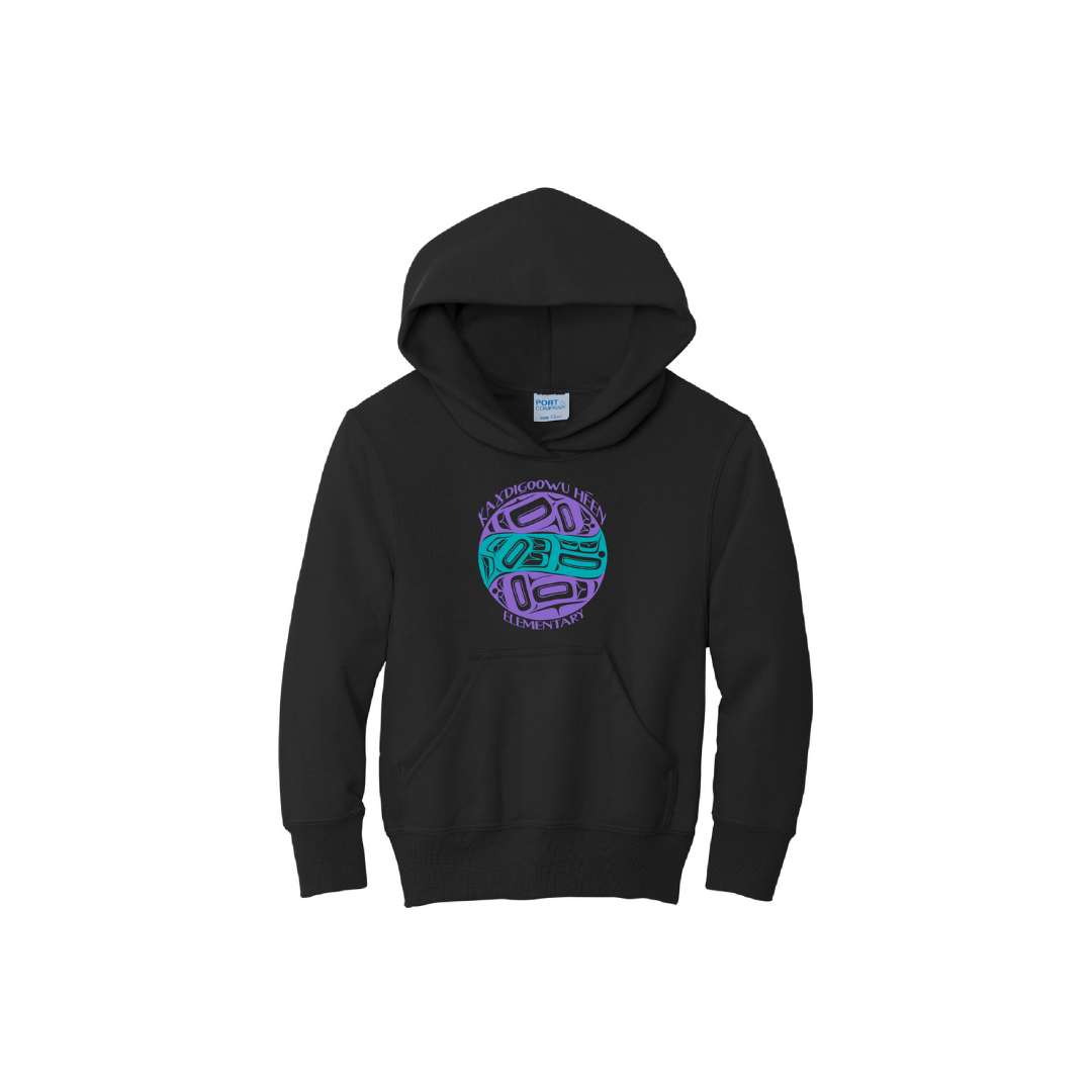 KHE Pullover Hoodie with Full Front Print