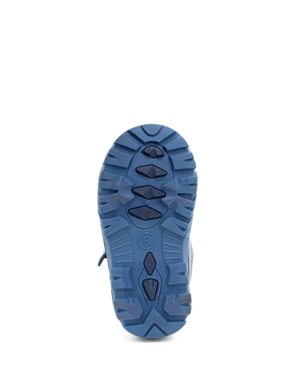 Blue shoe sole on a white background