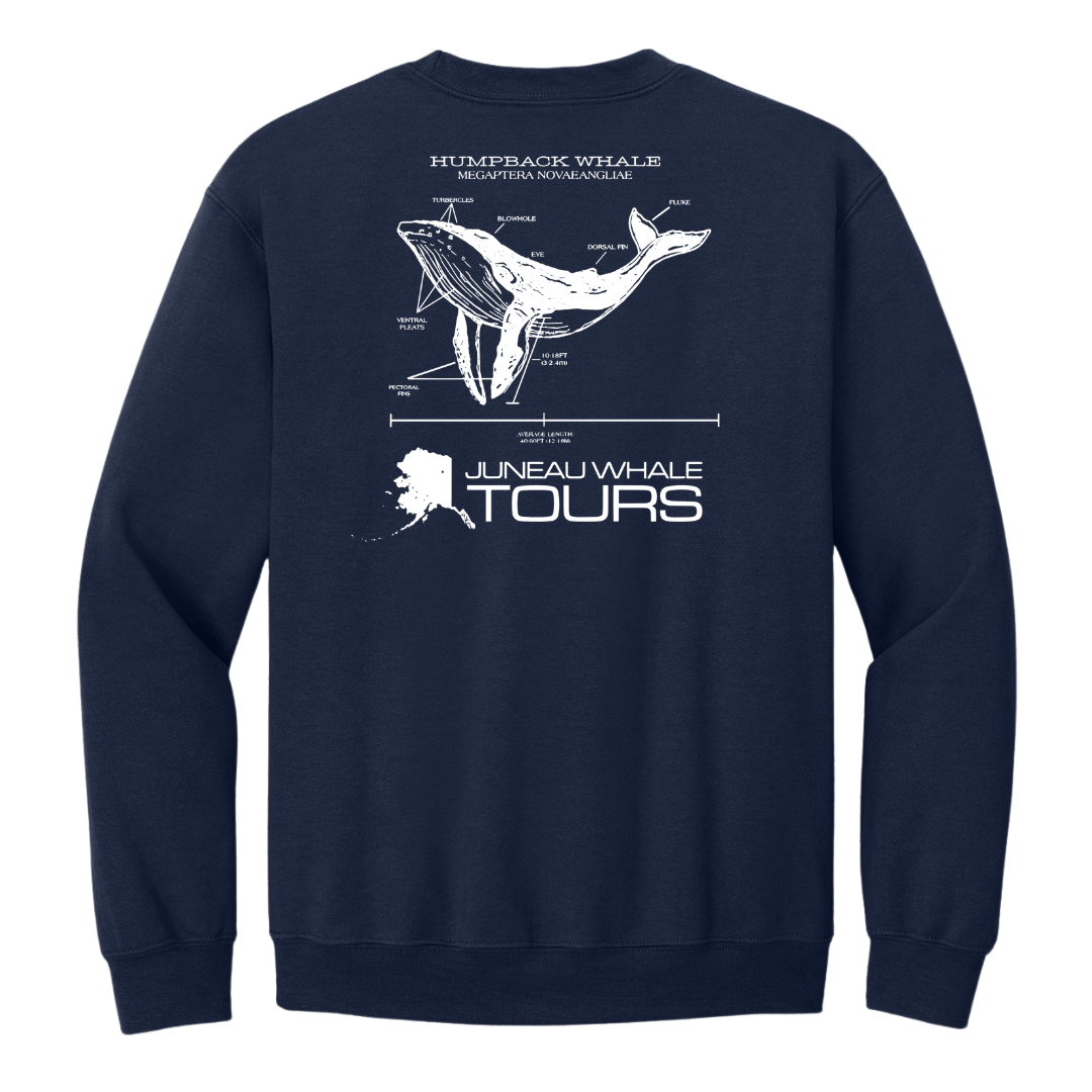 JWT Navy Crewneck with Front and Back Print