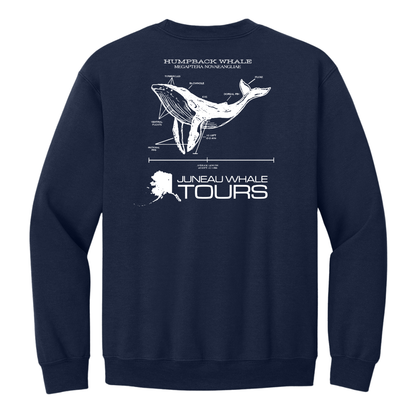 JWT Navy Crewneck with Front and Back Print