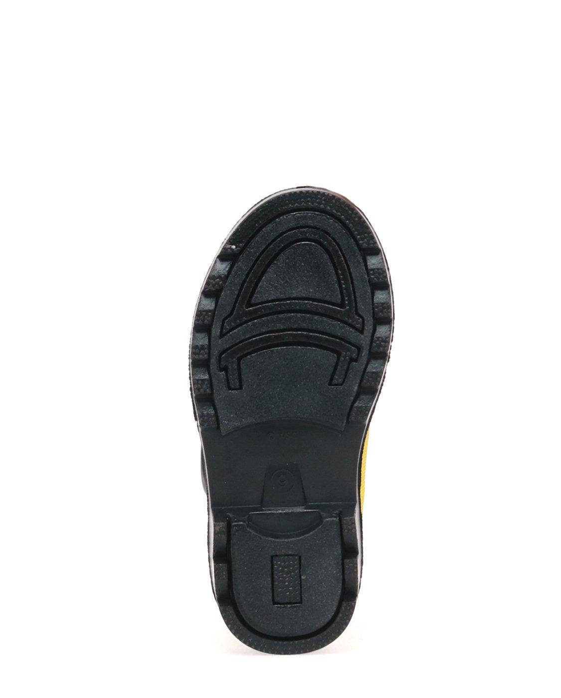 Black sole of a shoe on a white background