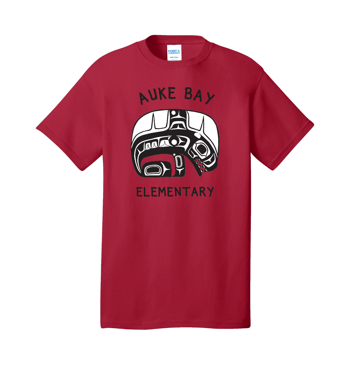 Short sleeve t shirt in red with front print