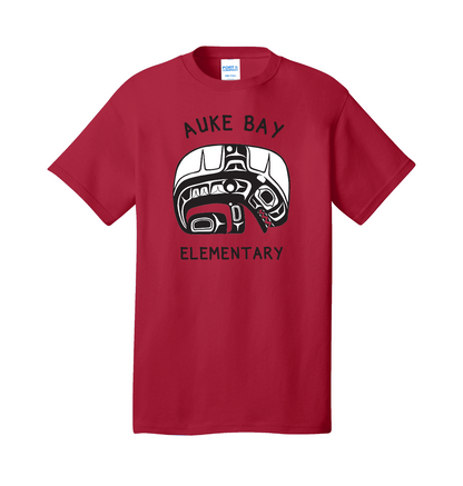 Short sleeve t shirt in red with front print