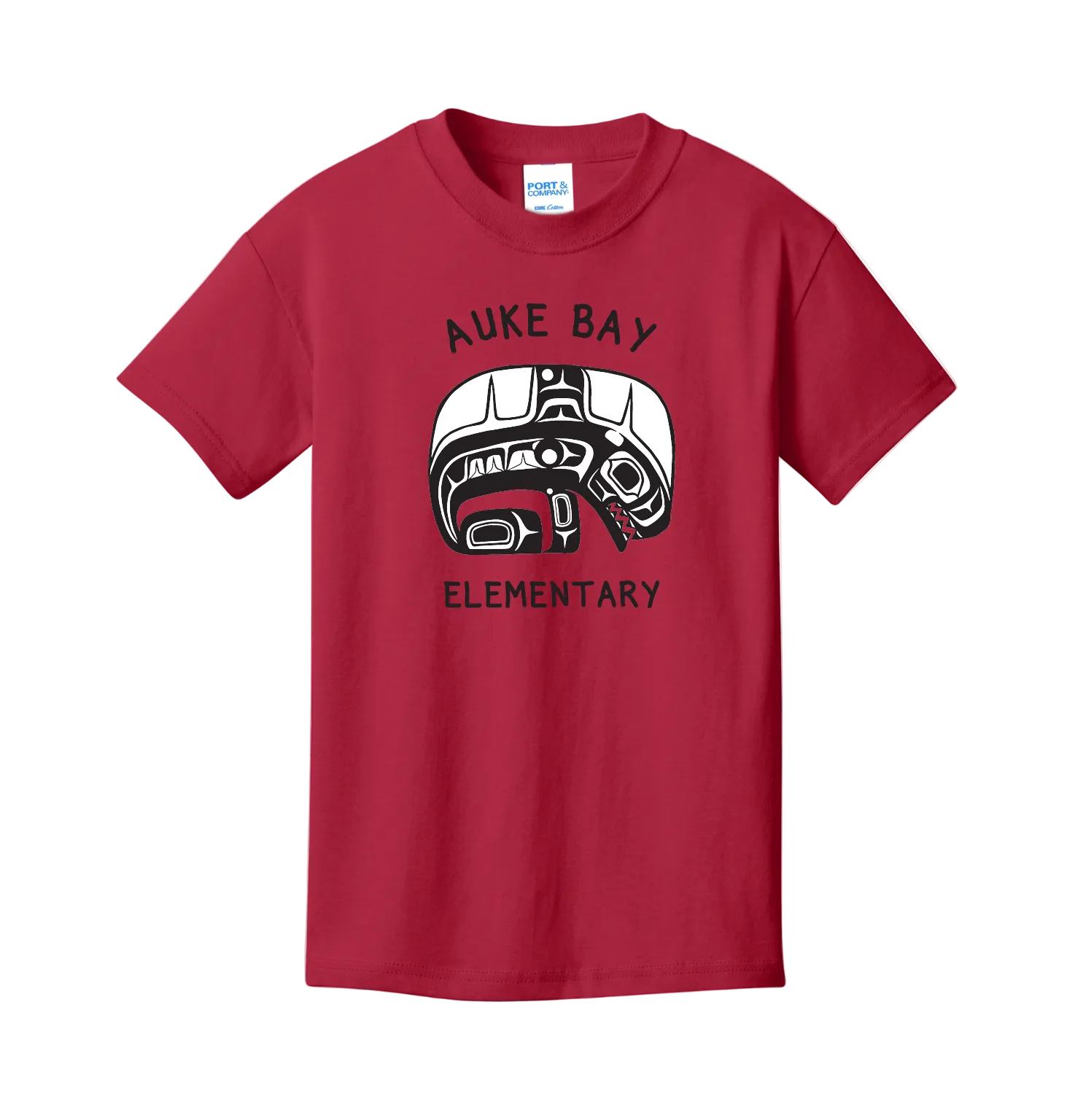 Short sleeve t shirt in red with front print