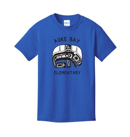 Short sleeve shirt in blue with front print 