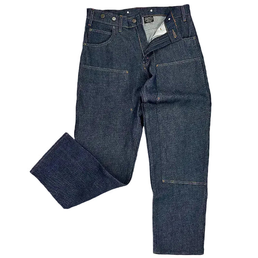 Pair of blue jeans on a white background