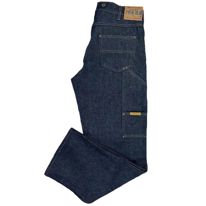 Pair of blue jeans on a white background