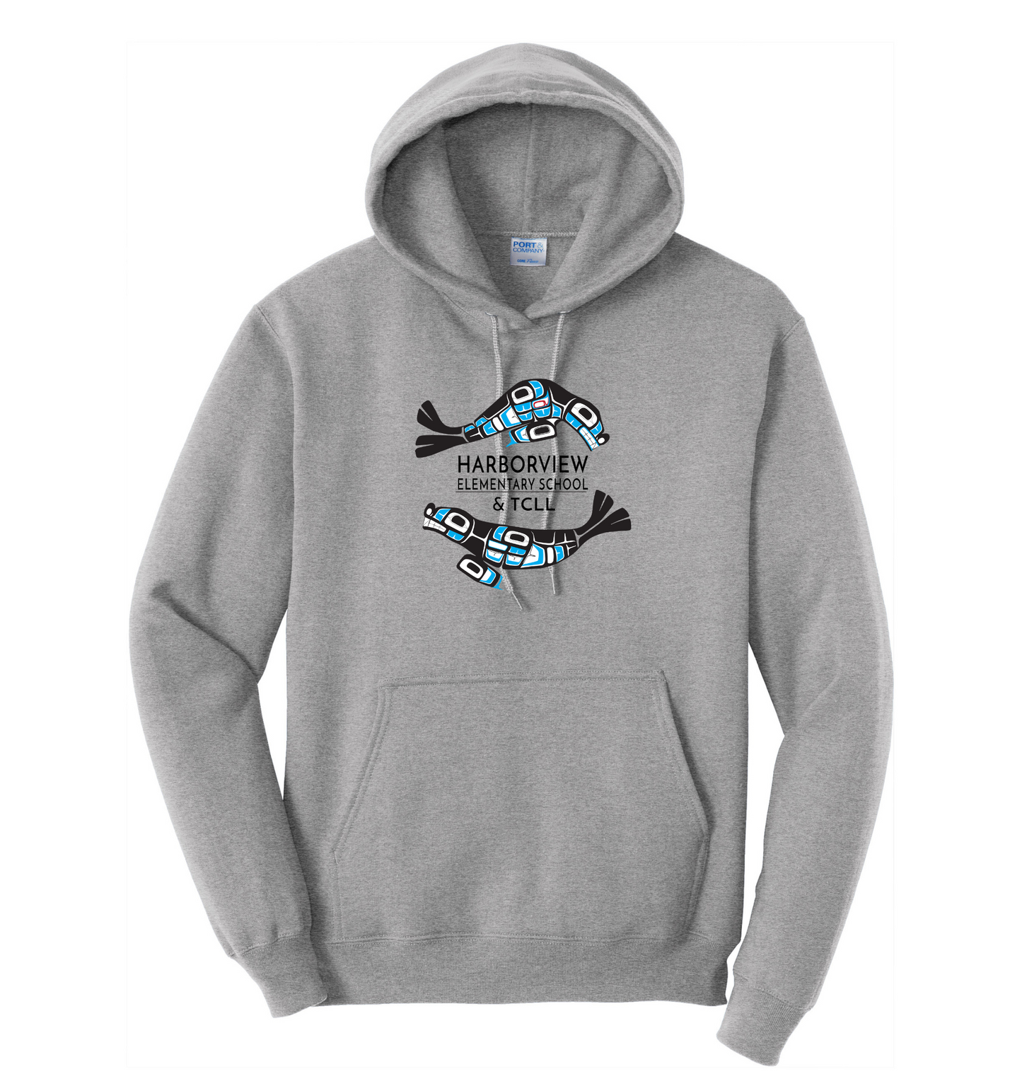 Harborview Elementary Pullover Hoodie with Full Front Print