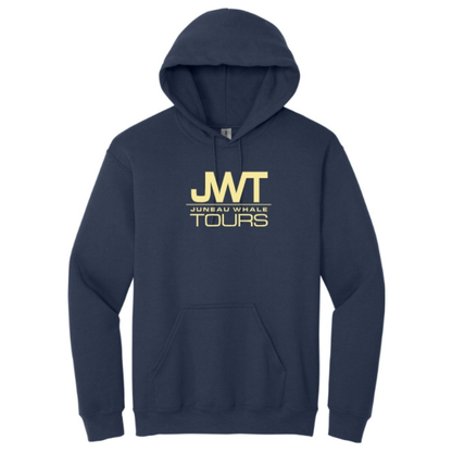 JWT Navy Pullover Hoodie with Front and Back Print