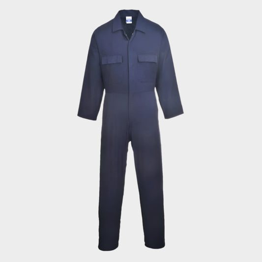 Coveralls in navy with two chest pockets