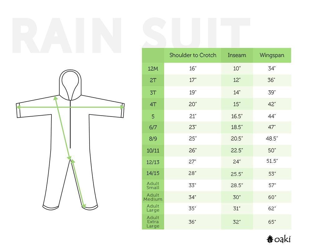 Oaki Kids One Piece Rain Suit