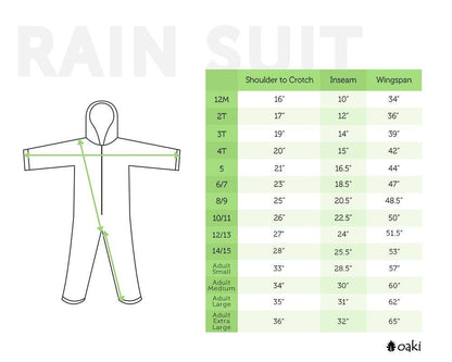 Oaki Kids One Piece Rain Suit