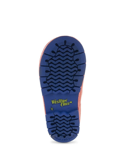 Kids Dino Fossils Faux Fur Rain Boot - Blue