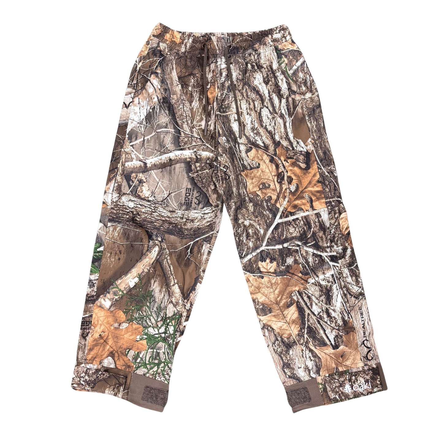 Camouflage pants on a white background